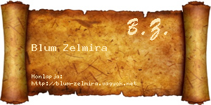 Blum Zelmira névjegykártya